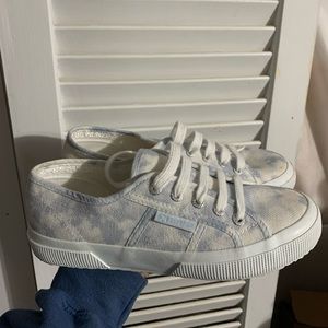 SUPERGA light blue and white sneakers lightly worn